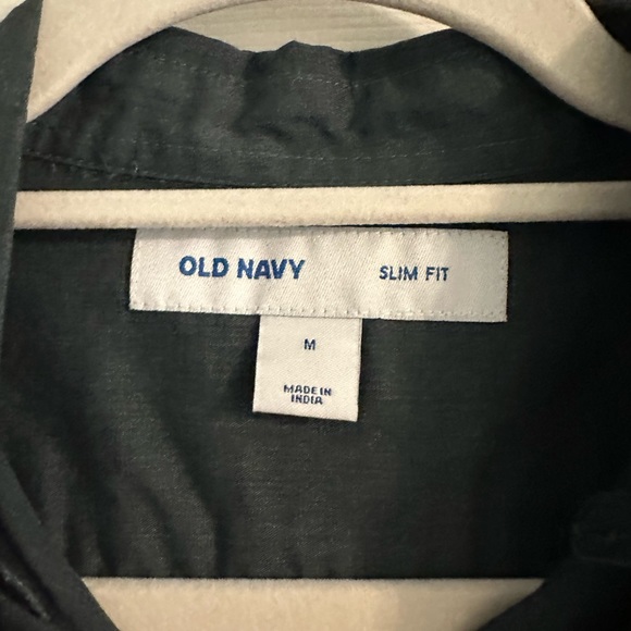 Men’s Old Navy Hunter Green slim fit button up Size: M - Picture 3 of 3